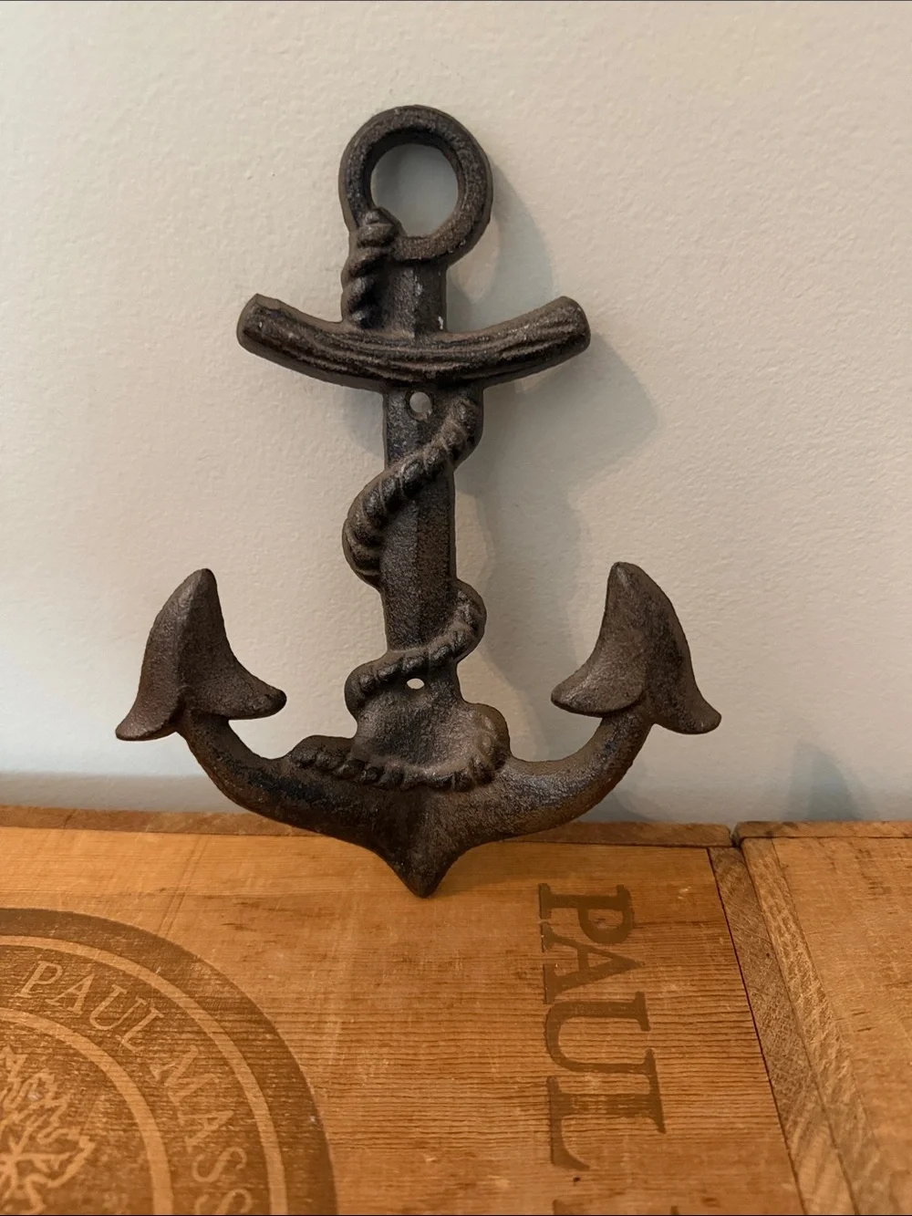 Rustic Anchor Wall Hook - Cast Iron